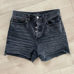 Denim Forum black jean shorts. Good condition!